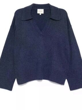 Reformation Sawyer Cashmere Polo Sweater Small
